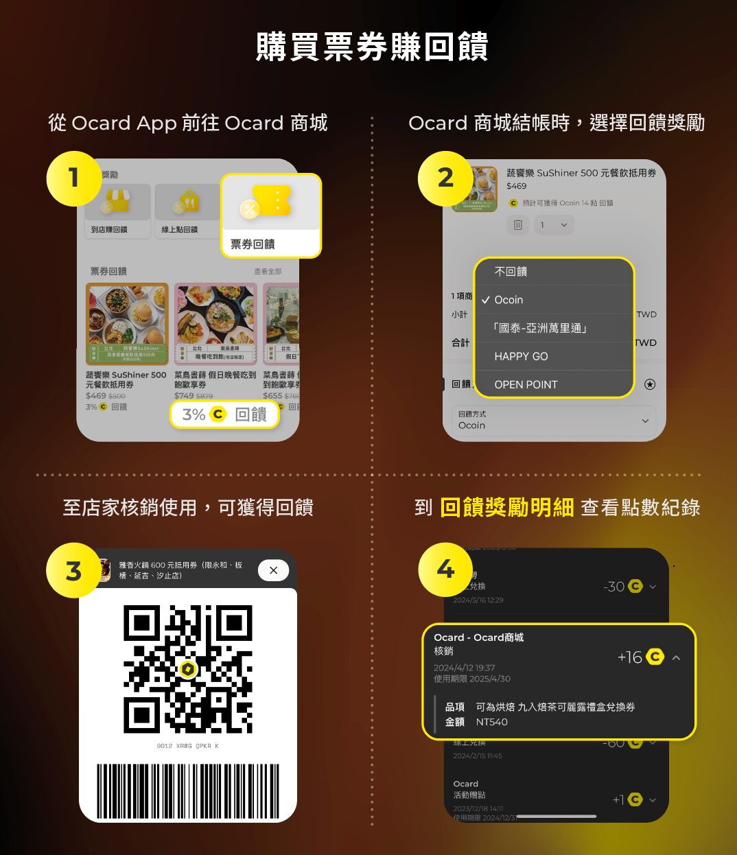 Ocard Rewards 票券回饋