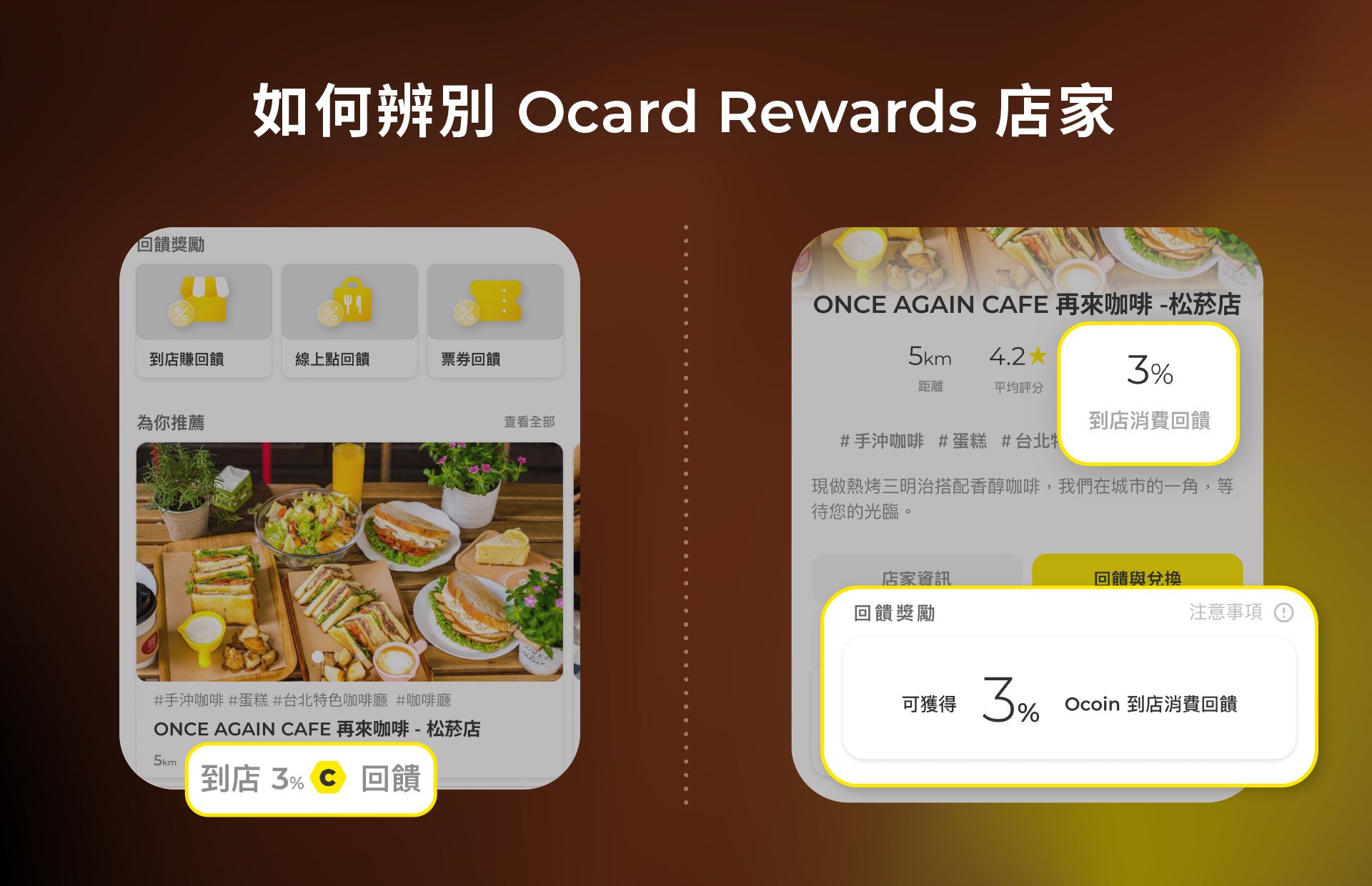 如何辨別 Ocard Rewards 店家