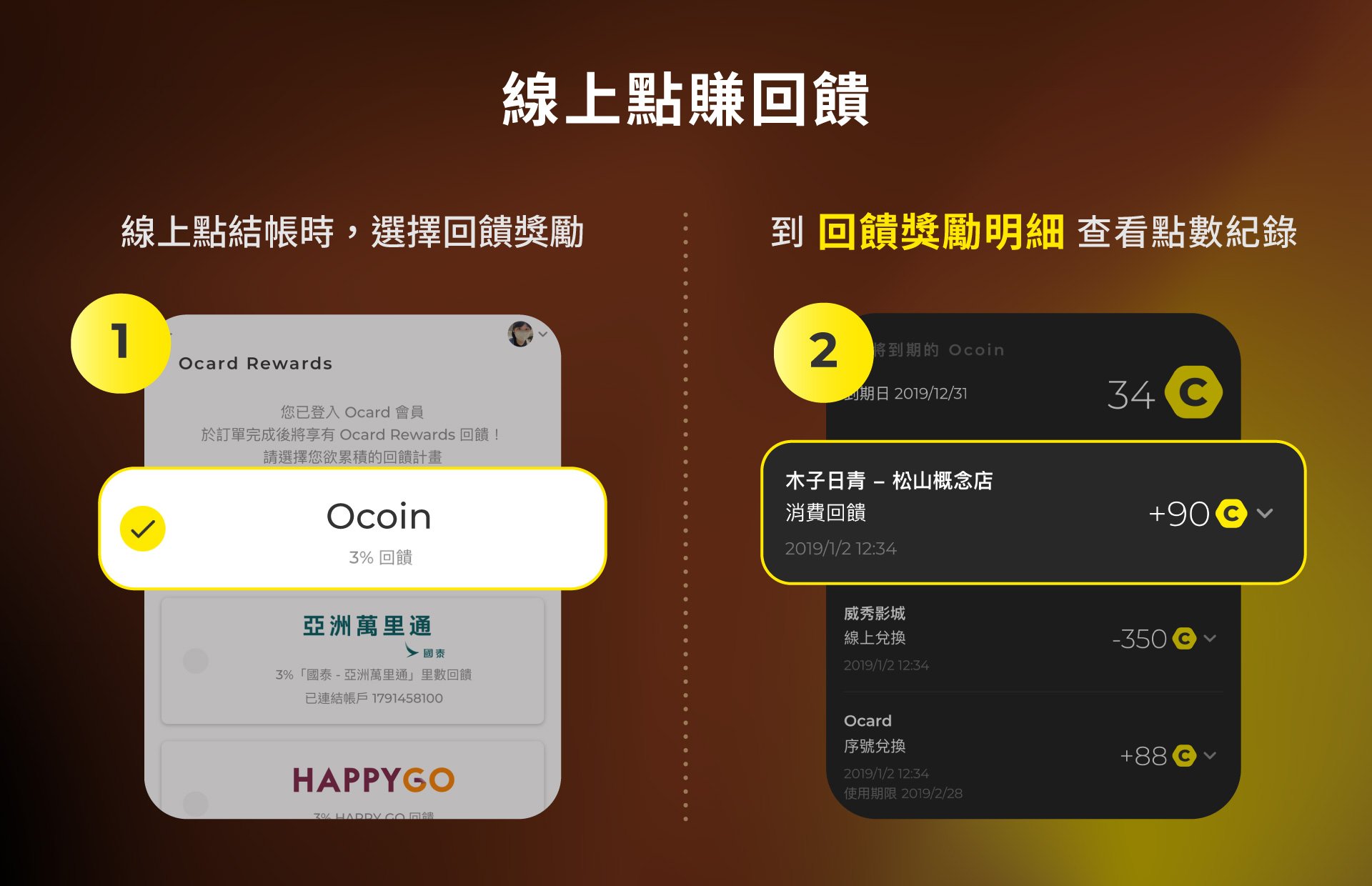 Ocard Rewards 線上點回饋